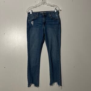 JOES‎ Straight Leg Distressed Cut Off 3 Front Pocket Blue Jeans Womens Size 27